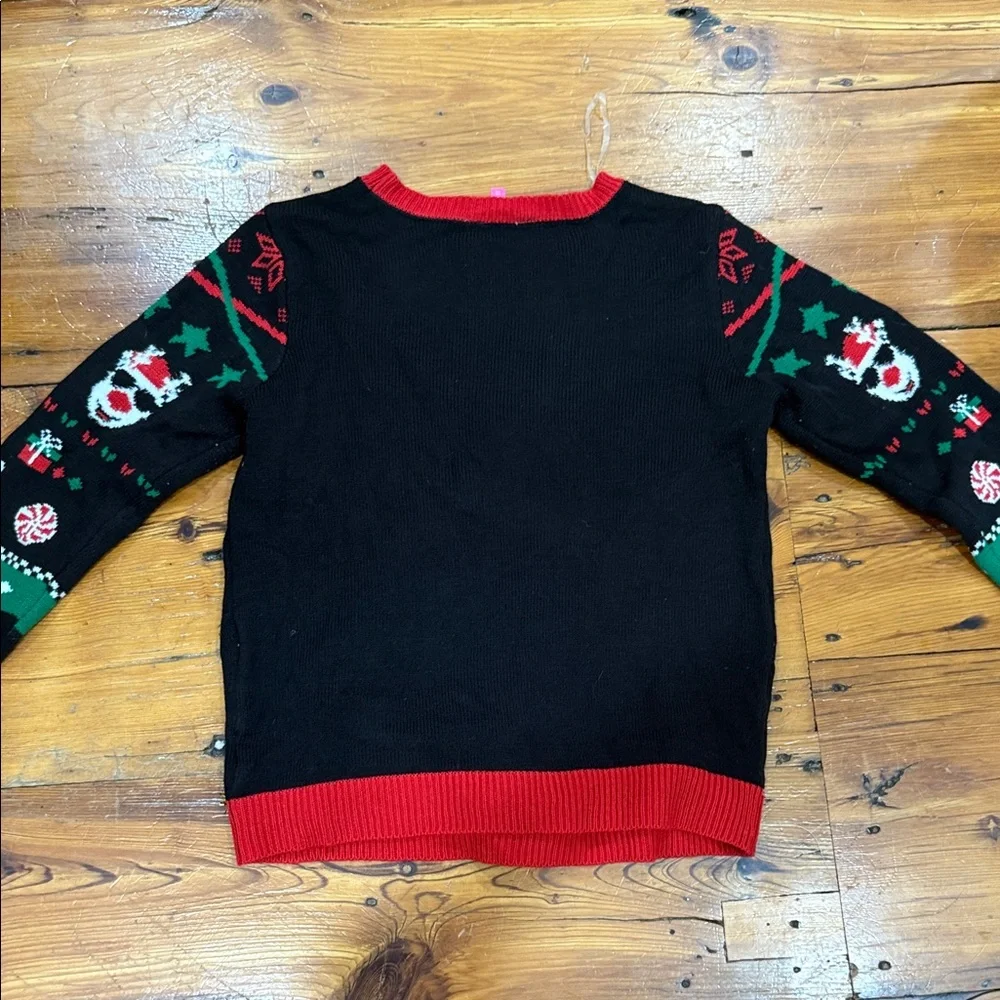 No Boundaries Black Reindeer Christmas Holiday Sweater Size XXL